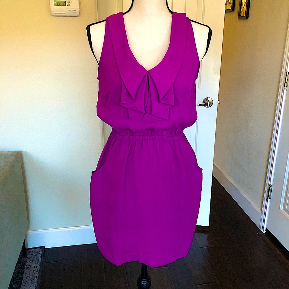 Magenta Sleeveless Dress w/ Pockets - Size: Small
